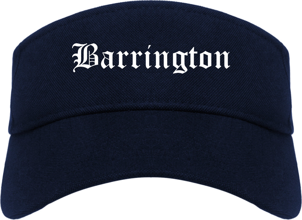 Barrington Illinois IL Old English Mens Visor Cap Hat Navy Blue