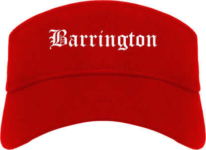 Barrington Illinois IL Old English Mens Visor Cap Hat Red