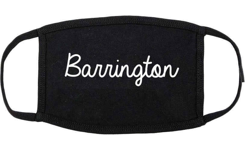 Barrington New Jersey NJ Script Cotton Face Mask Black