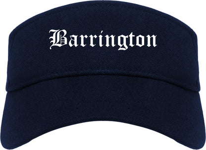 Barrington New Jersey NJ Old English Mens Visor Cap Hat Navy Blue