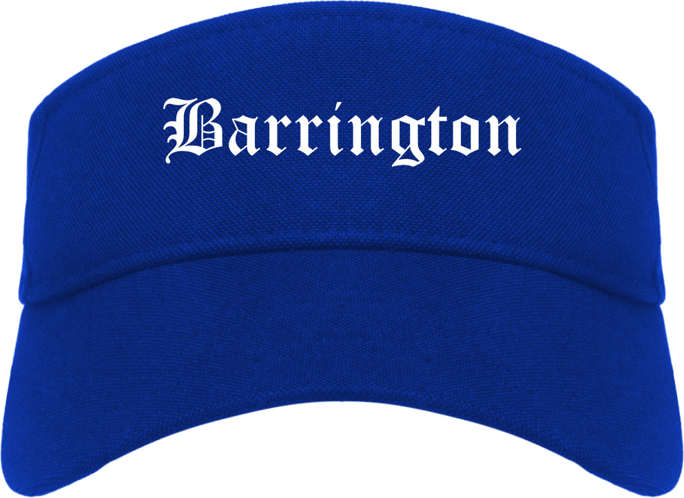 Barrington New Jersey NJ Old English Mens Visor Cap Hat Royal Blue
