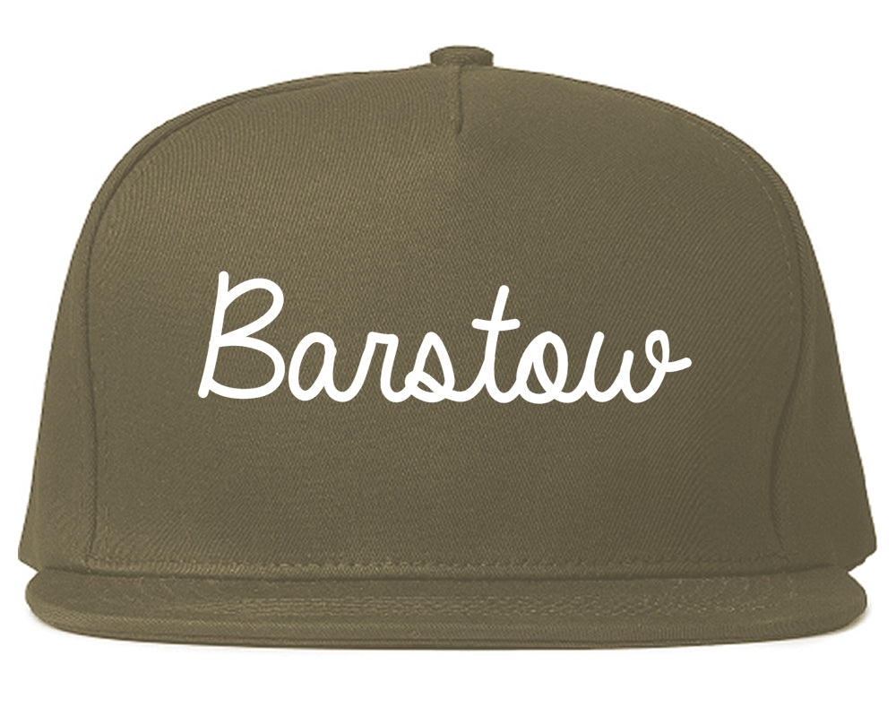 Barstow California CA Script Mens Snapback Hat Grey