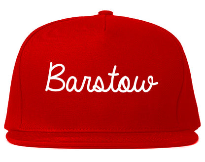 Barstow California CA Script Mens Snapback Hat Red