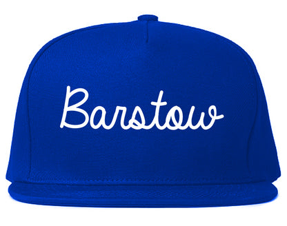 Barstow California CA Script Mens Snapback Hat Royal Blue