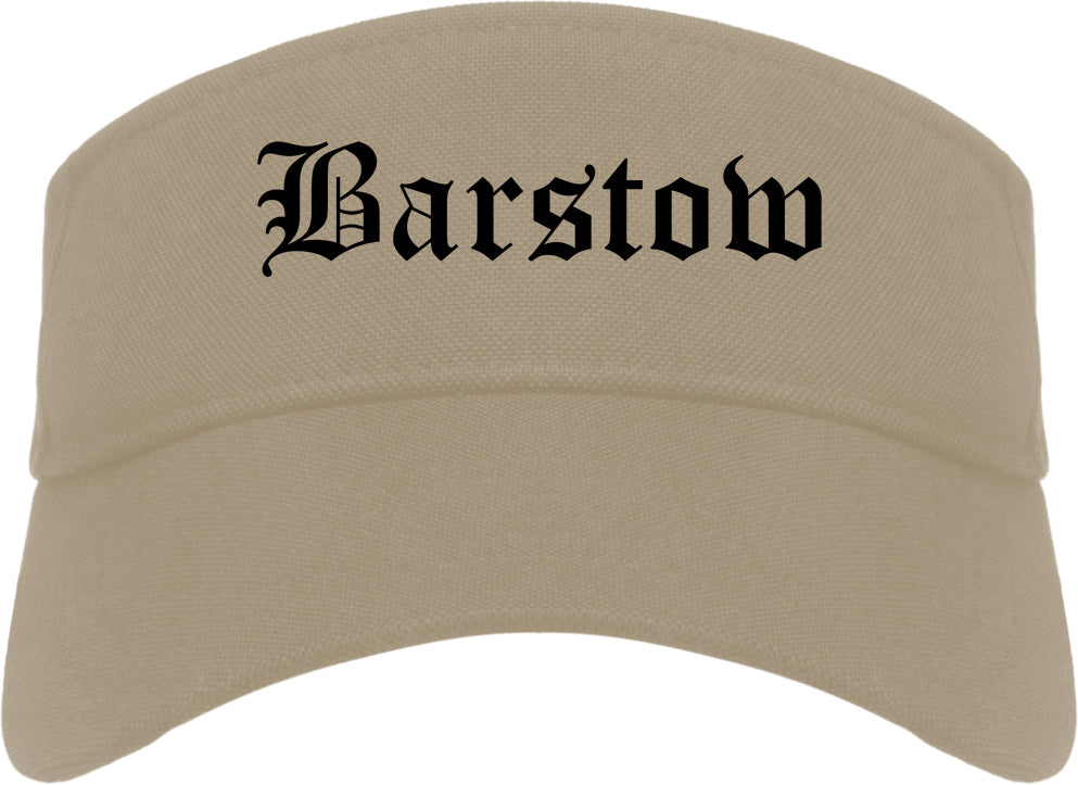 Barstow California CA Old English Mens Visor Cap Hat Khaki