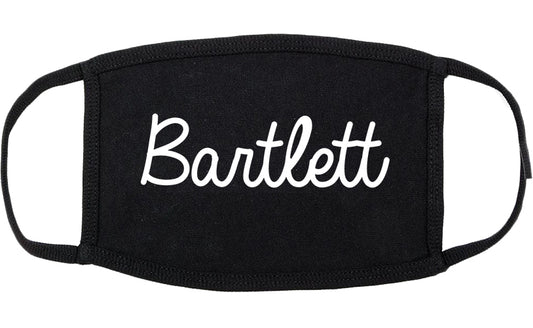 Bartlett Illinois IL Script Cotton Face Mask Black
