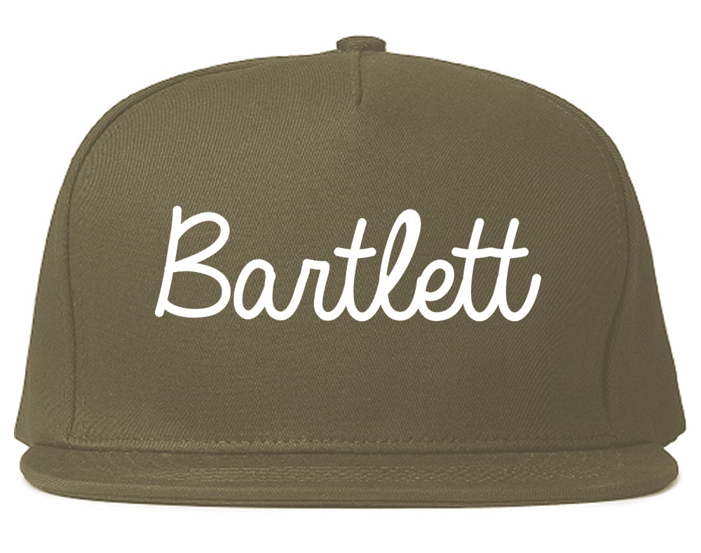 Bartlett Illinois IL Script Mens Snapback Hat Grey