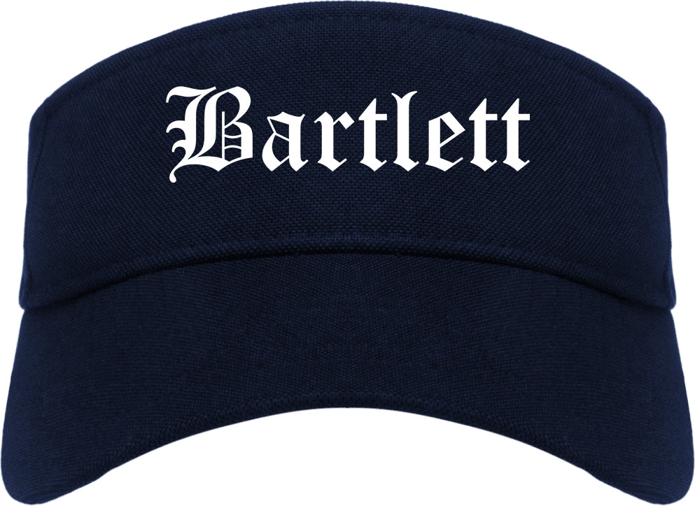 Bartlett Illinois IL Old English Mens Visor Cap Hat Navy Blue