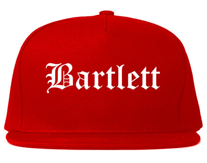 Bartlett Tennessee TN Old English Mens Snapback Hat Red