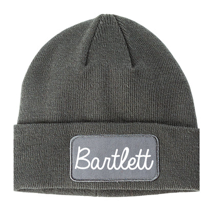 Bartlett Tennessee TN Script Mens Knit Beanie Hat Cap Grey