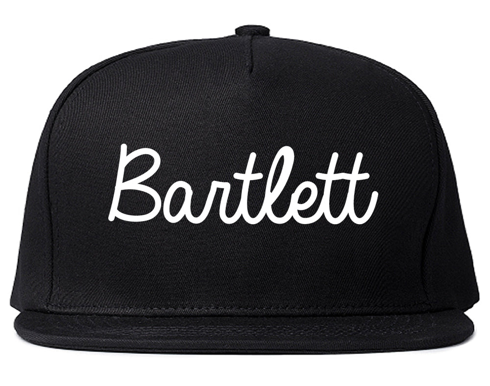 Bartlett Tennessee TN Script Mens Snapback Hat Black