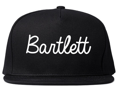 Bartlett Tennessee TN Script Mens Snapback Hat Black