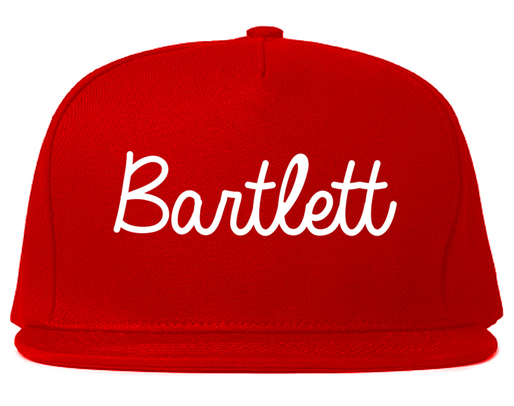 Bartlett Tennessee TN Script Mens Snapback Hat Red