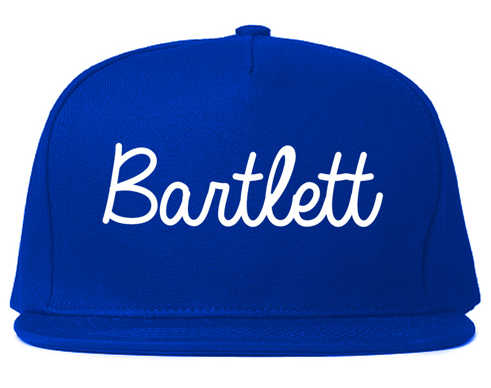 Bartlett Tennessee TN Script Mens Snapback Hat Royal Blue