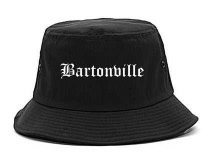 Bartonville Illinois IL Old English Mens Bucket Hat Black