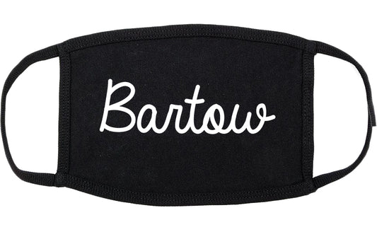 Bartow Florida FL Script Cotton Face Mask Black