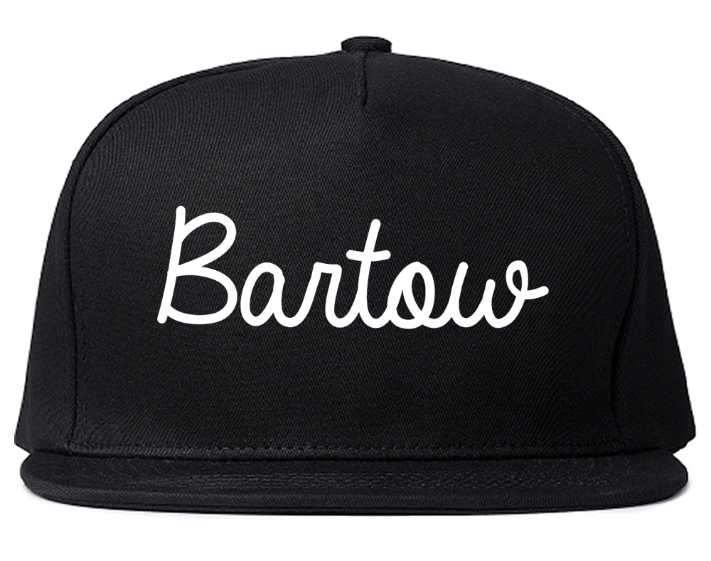 Bartow Florida FL Script Mens Snapback Hat Black