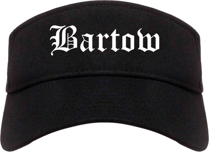 Bartow Florida FL Old English Mens Visor Cap Hat Black