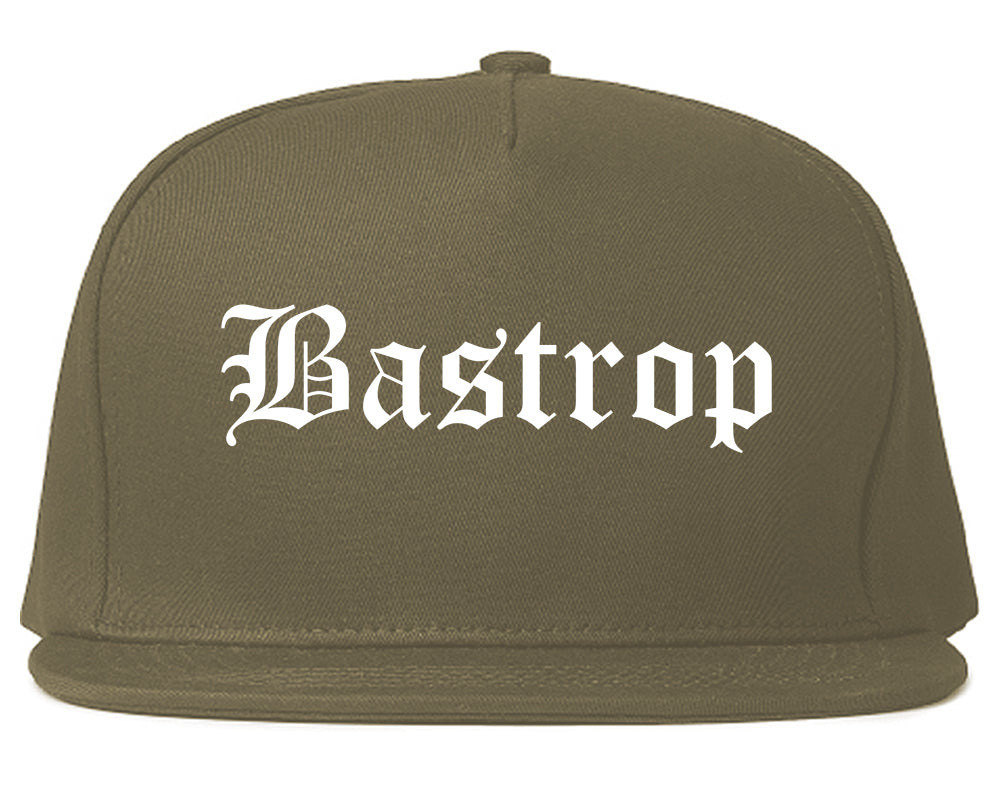 Bastrop Louisiana LA Old English Mens Snapback Hat Grey