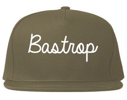 Bastrop Louisiana LA Script Mens Snapback Hat Grey