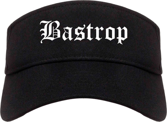 Bastrop Louisiana LA Old English Mens Visor Cap Hat Black