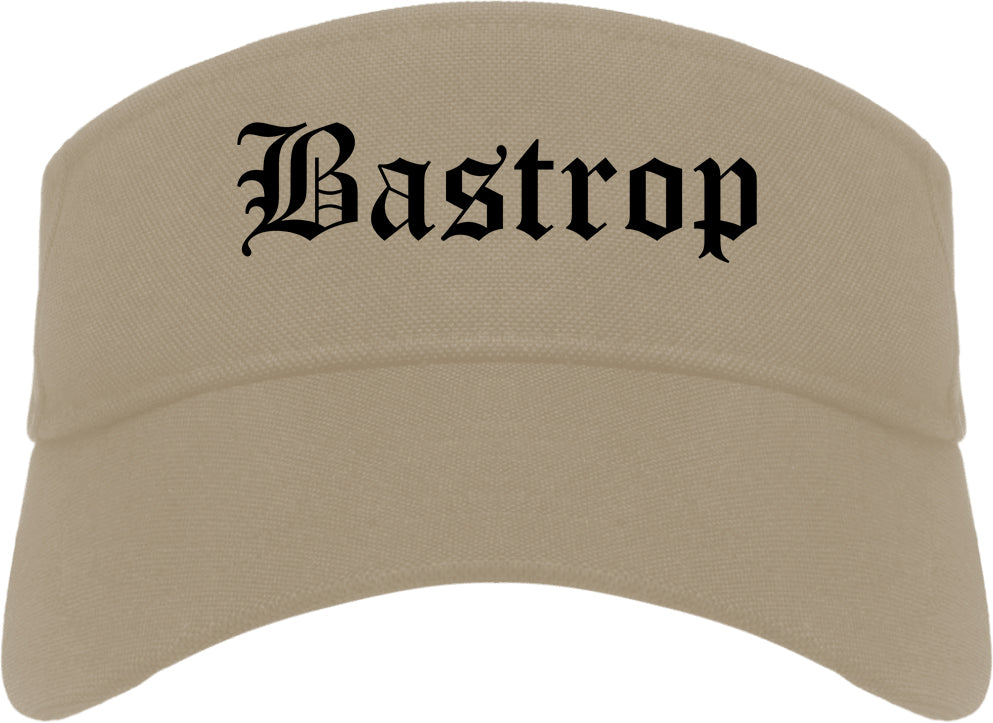 Bastrop Louisiana LA Old English Mens Visor Cap Hat Khaki