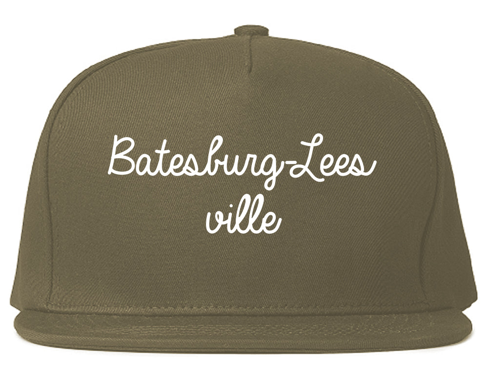 Batesburg Leesville South Carolina SC Script Mens Snapback Hat Grey