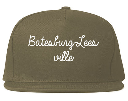 Batesburg Leesville South Carolina SC Script Mens Snapback Hat Grey