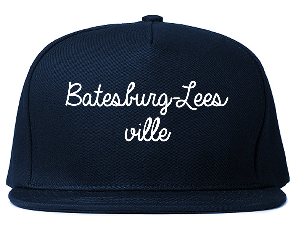 Batesburg Leesville South Carolina SC Script Mens Snapback Hat Navy Blue