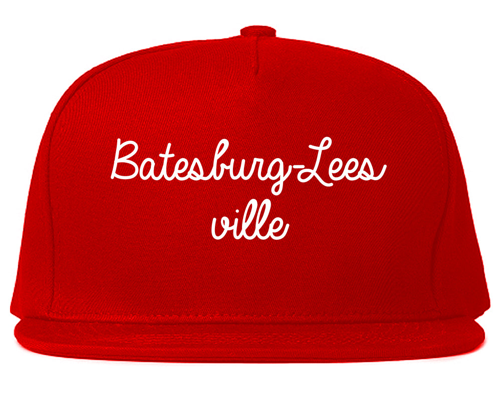 Batesburg Leesville South Carolina SC Script Mens Snapback Hat Red
