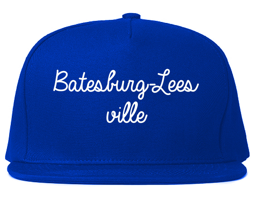Batesburg Leesville South Carolina SC Script Mens Snapback Hat Royal Blue