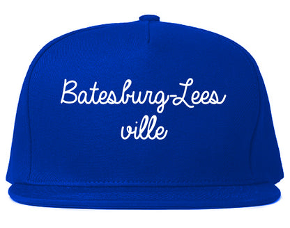 Batesburg Leesville South Carolina SC Script Mens Snapback Hat Royal Blue
