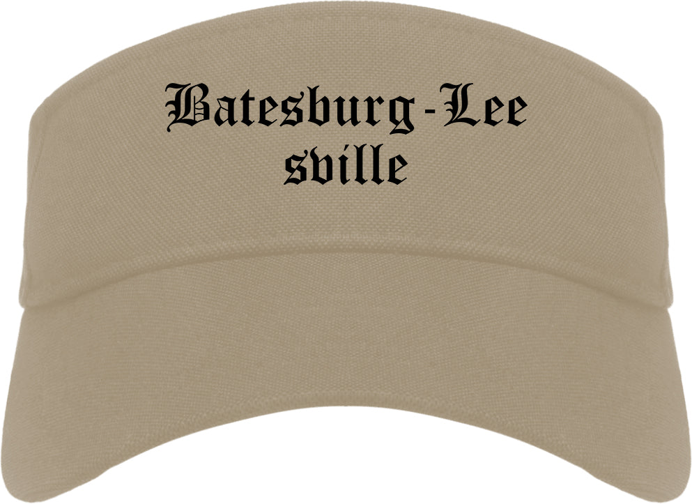 Batesburg Leesville South Carolina SC Old English Mens Visor Cap Hat Khaki