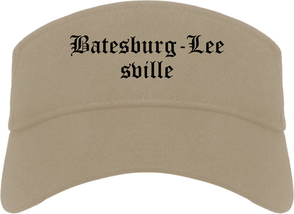 Batesburg Leesville South Carolina SC Old English Mens Visor Cap Hat Khaki