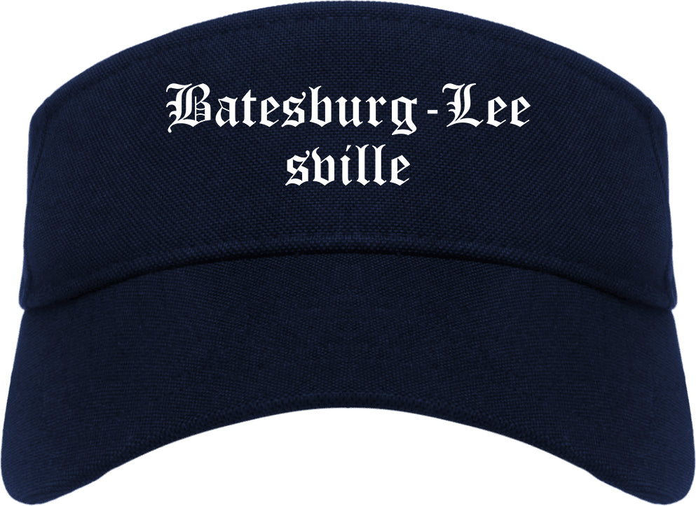 Batesburg Leesville South Carolina SC Old English Mens Visor Cap Hat Navy Blue