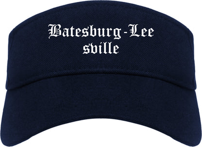 Batesburg Leesville South Carolina SC Old English Mens Visor Cap Hat Navy Blue