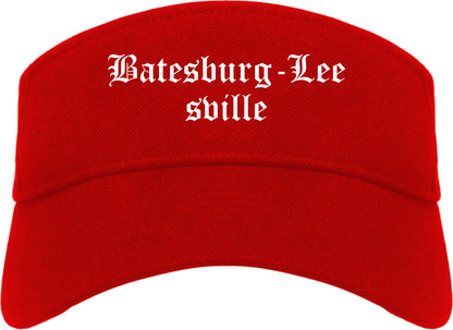 Batesburg Leesville South Carolina SC Old English Mens Visor Cap Hat Red