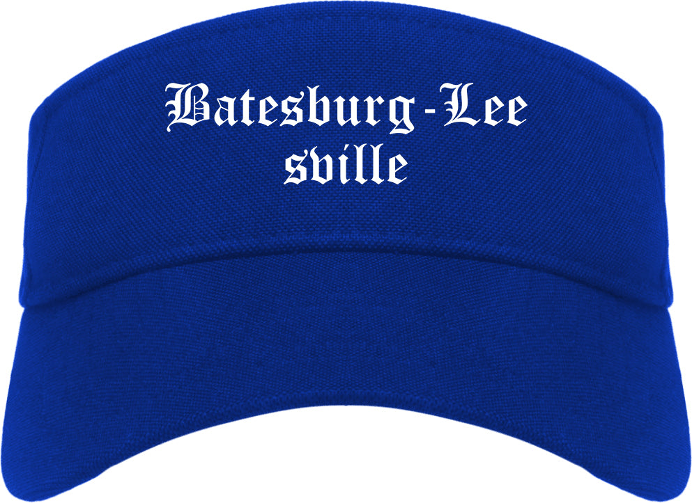 Batesburg Leesville South Carolina SC Old English Mens Visor Cap Hat Royal Blue