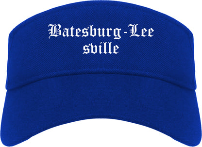 Batesburg Leesville South Carolina SC Old English Mens Visor Cap Hat Royal Blue