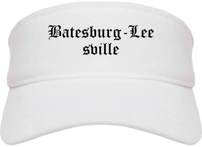 Batesburg Leesville South Carolina SC Old English Mens Visor Cap Hat White