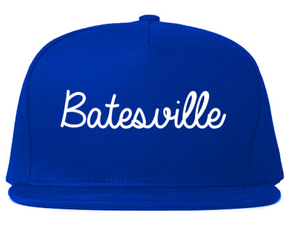 Batesville Arkansas AR Script Mens Snapback Hat Royal Blue