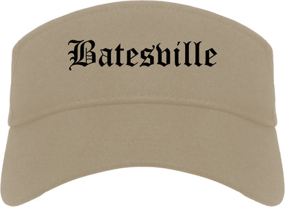 Batesville Arkansas AR Old English Mens Visor Cap Hat Khaki