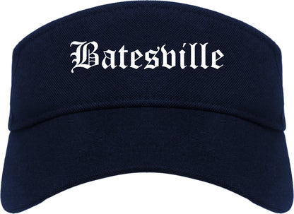 Batesville Arkansas AR Old English Mens Visor Cap Hat Navy Blue