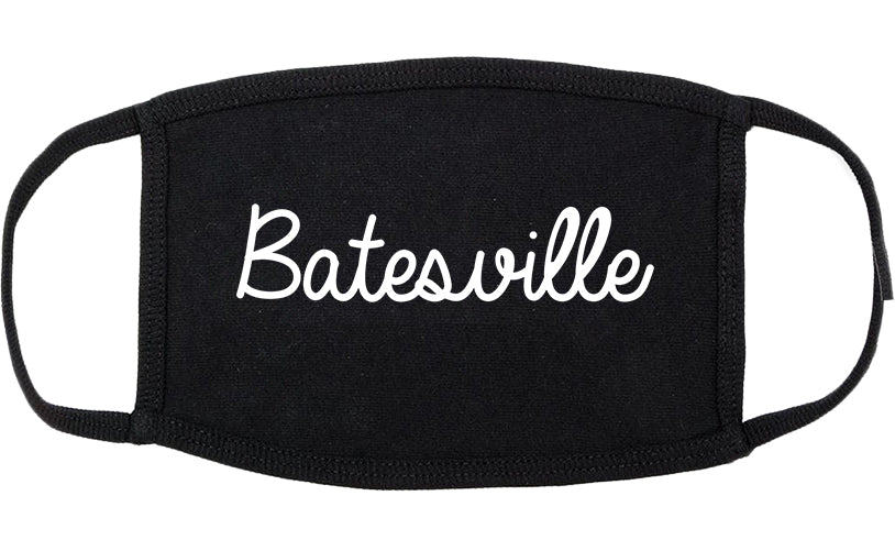 Batesville Indiana IN Script Cotton Face Mask Black
