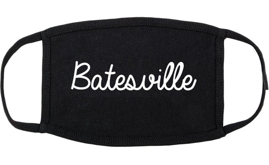 Batesville Indiana IN Script Cotton Face Mask Black
