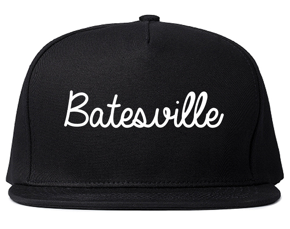 Batesville Indiana IN Script Mens Snapback Hat Black