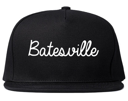 Batesville Indiana IN Script Mens Snapback Hat Black