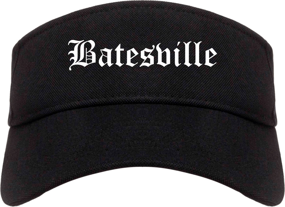 Batesville Indiana IN Old English Mens Visor Cap Hat Black