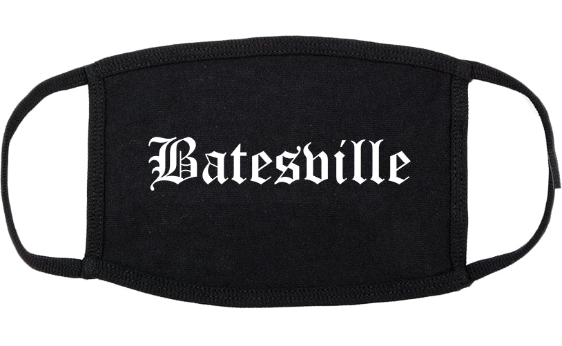 Batesville Mississippi MS Old English Cotton Face Mask Black
