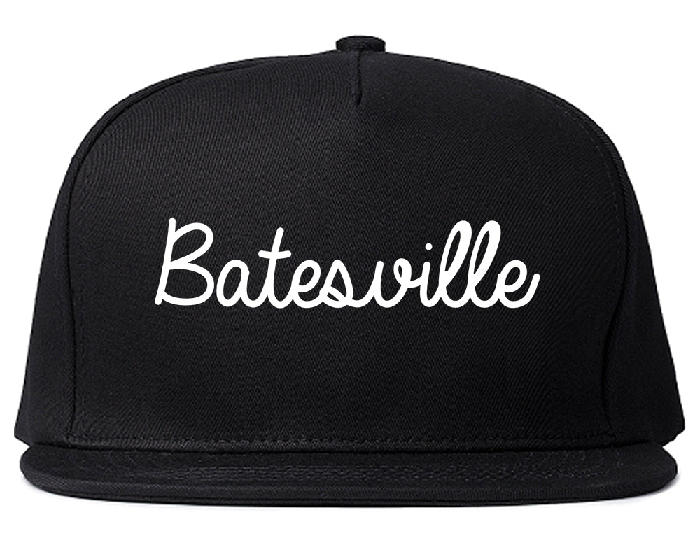 Batesville Mississippi MS Script Mens Snapback Hat Black